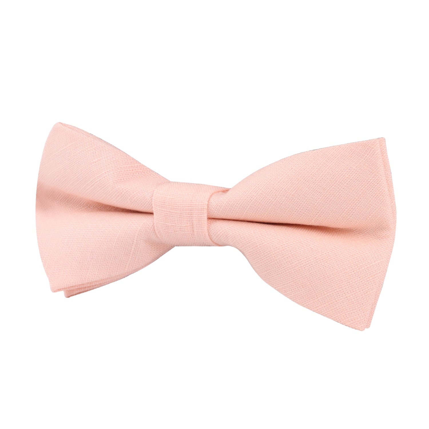 A baby pink bow tie exudes charm with its simple knot and smooth texture, perfect for a dapper look.