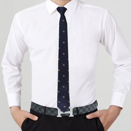 A stylish man wearing the Nature Themed Tie and white shirt.