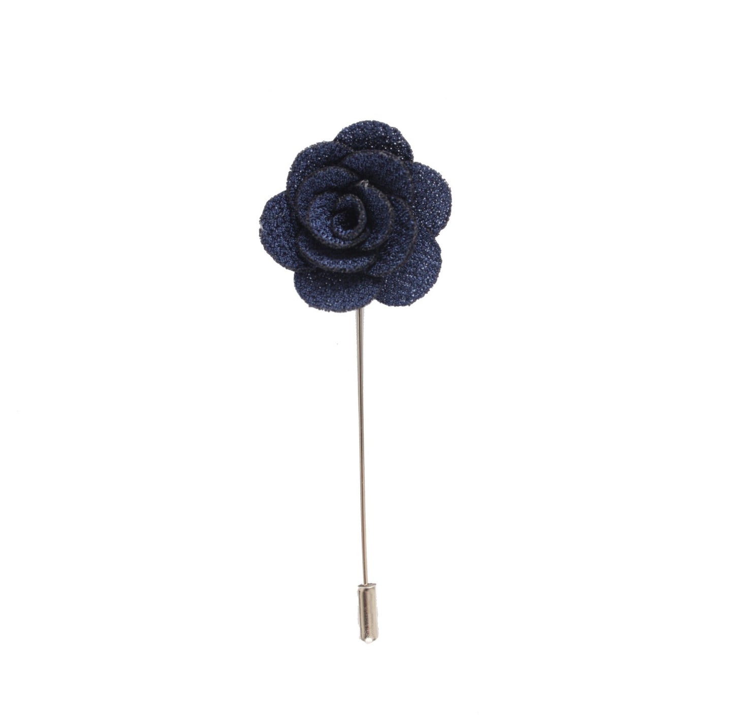 Navy Flower Lapel Pin