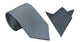 Grey Navy Polka Dot Business Tie & Pocket Square Set