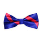 Navy Red Stripe Bow Tie