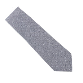 A sophisticated Navy Blue Herringbone Skinny Cotton Tie.
