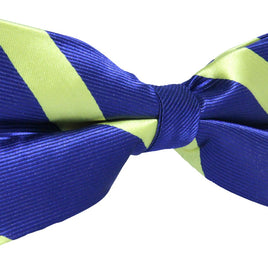 The Navy Yellow Stripe Bow Tie is an eye-catching accessory that exudes classic elegance, perfect for any formal occasion.