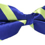 The Navy Yellow Stripe Bow Tie is an eye-catching accessory that exudes classic elegance, perfect for any formal occasion.