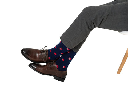 A pair of legs wearing Cricket Socks.