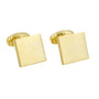 An Opulent Gold Cufflinks with a brushed finish on a white background, exuding an extravagant style.