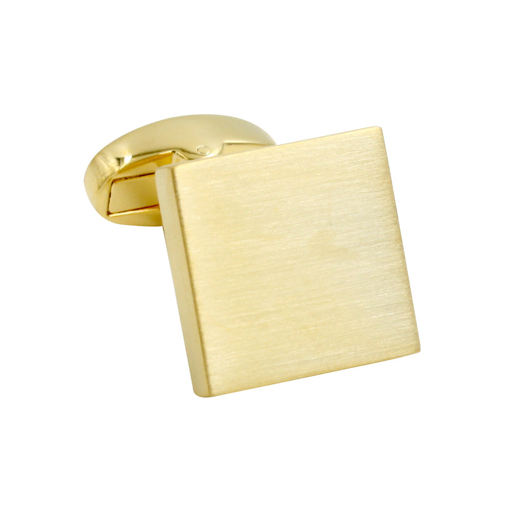 An Opulent Gold Cufflink with a polished surface and rounded base, exuding an extravagant style that adds a golden touch to any ensemble.
