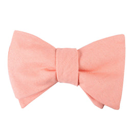 Pink Orange Self Tie Bow Tie