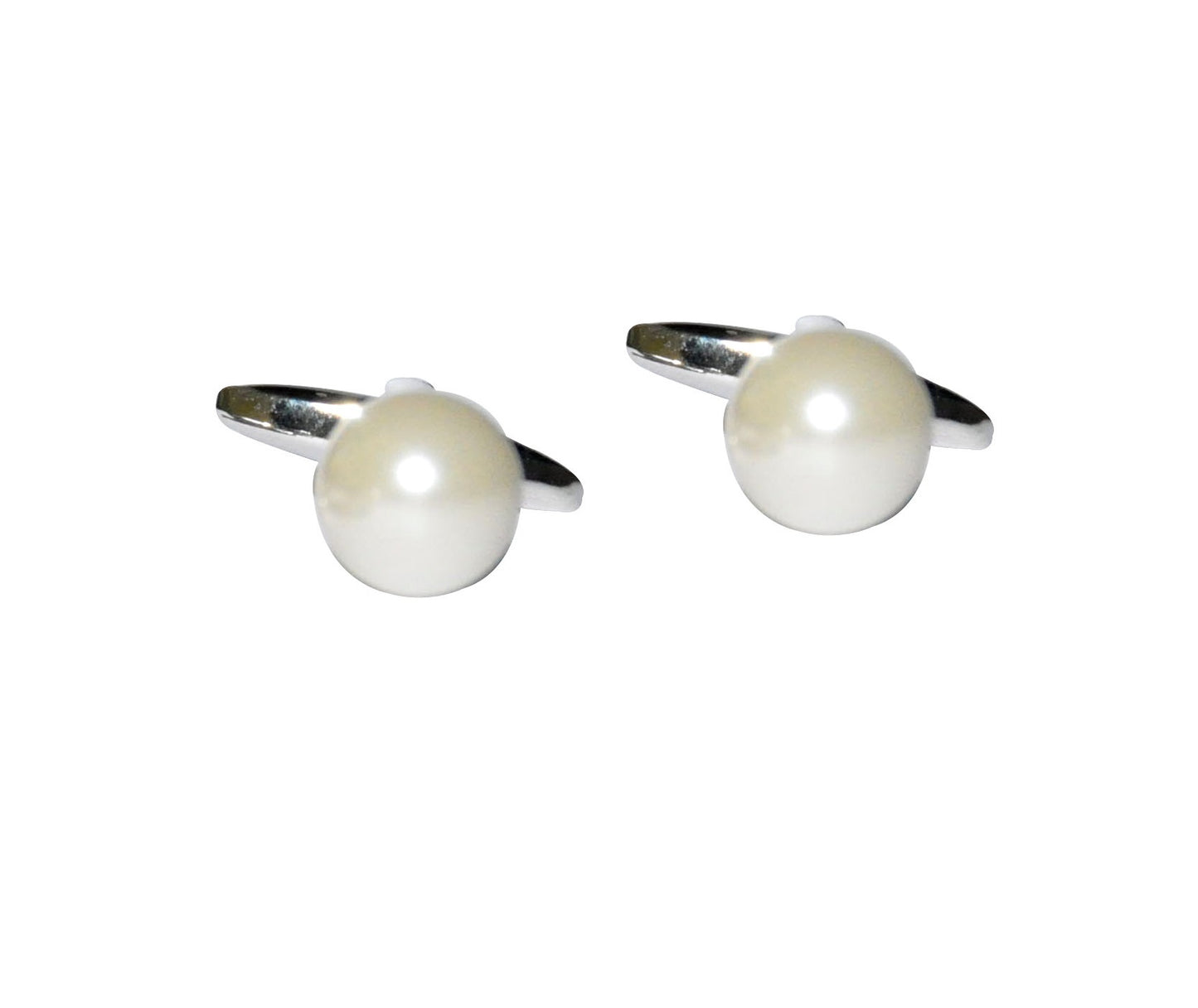 Pearl Silver Cufflinks