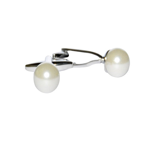 Pearl Silver Cufflinks