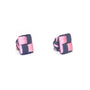 Pink & Navy Blue Square Cufflinks