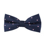 A Pink Polka Dot Bow Tie with a soft elegance, featuring a pink dot pattern.