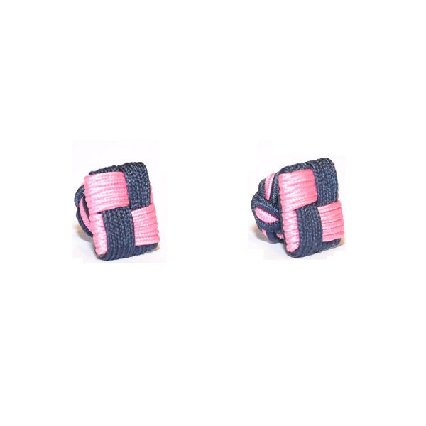 Elevate your outfit with these Pink & Navy Blue Square Cufflinks. Featuring a sophisticated woven knot design, they offer a modern twist on classic style and are perfect for those who appreciate exceptional detail.