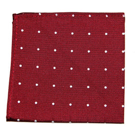 Red White Polka Dot Pocket Square