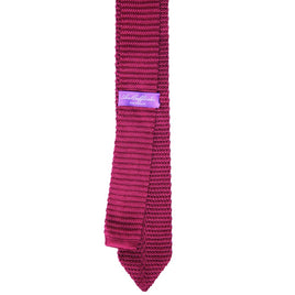 A sophisticated Burgundy Red Knit Tie on a white background.