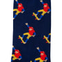 The Skateboarder Socks are blue and feature a playful cartoon character dressed in red and yellow, holding one arm up while riding a skateboard. Enjoy street-smart comfort with this stylish design.