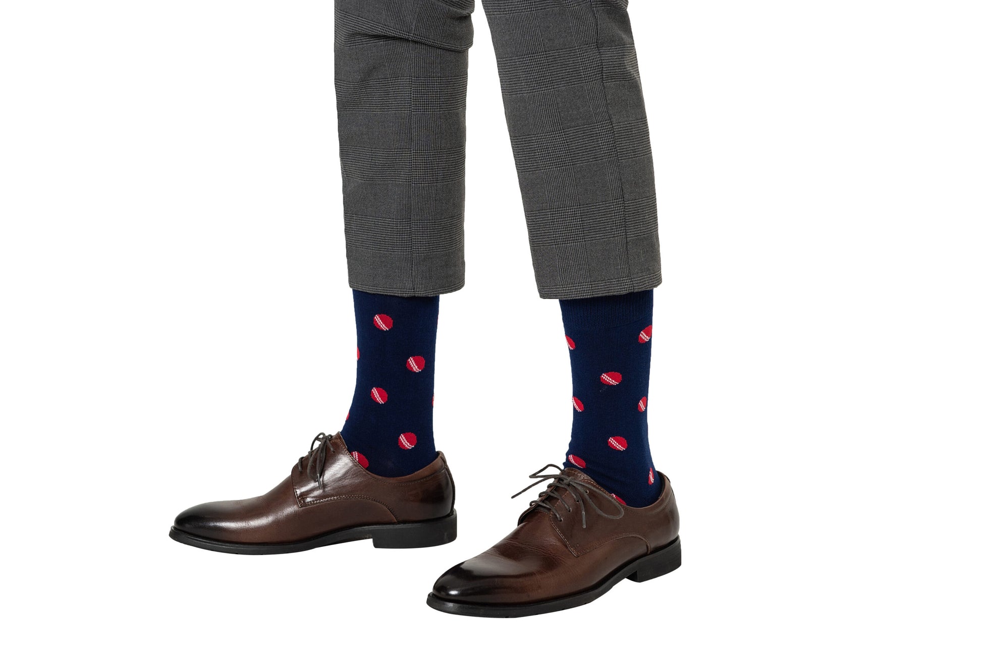 A man wearing a pair of Cricket Socks.