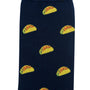 Navy blue Taco Socks showcasing playfulness.