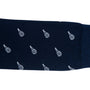 A navy blue Tennis Sock featuring a repeated white guitar pattern designed for comfort and performance.