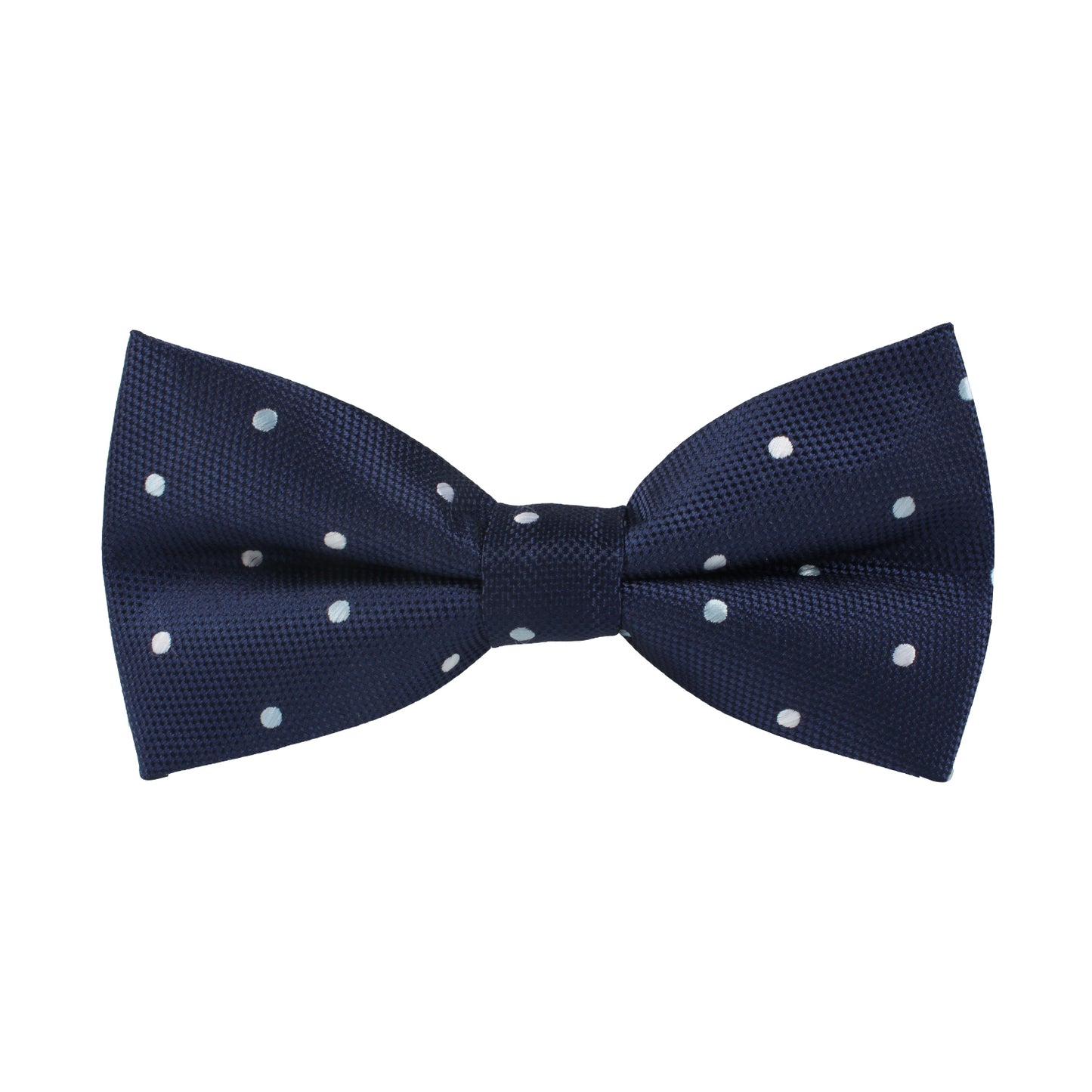 White and Blue Polka Dot Bow Tie