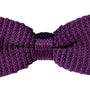 Wine Knit Bow Tie