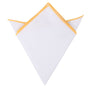 Yellow Edge White Pocket Square