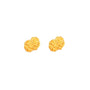 Two Yellow Sphere Cufflinks rest elegantly on a plain white background, adding a touch of understated sophistication to a formal look.